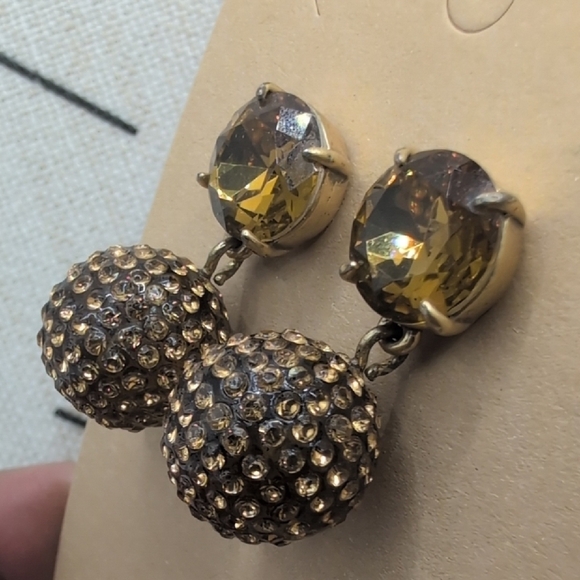 J. Crew Gold Textured Spherical Earrings - Picture 5 of 6